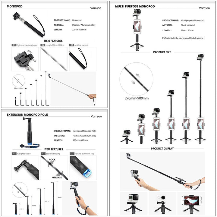 Action camera accessories - Fashion TechAction camera accessories