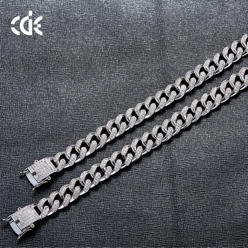 Amazon cross - border European and American Hip hop accessories men's bracelet Cuban chain - Fashion TechAmazon cross - border European and American Hip hop accessories men's bracelet Cuban chain