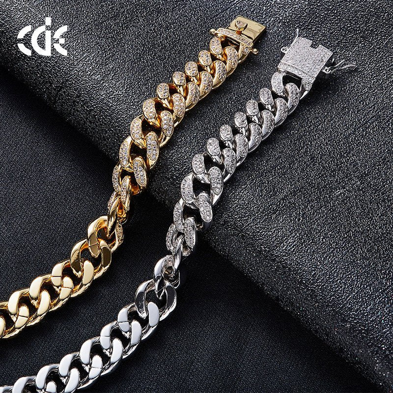 Amazon cross - border European and American Hip hop accessories men's bracelet Cuban chain - Fashion TechAmazon cross - border European and American Hip hop accessories men's bracelet Cuban chain