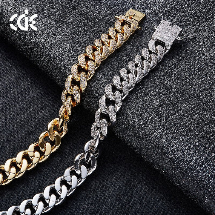 Amazon cross - border European and American Hip hop accessories men's bracelet Cuban chain - Fashion TechAmazon cross - border European and American Hip hop accessories men's bracelet Cuban chain