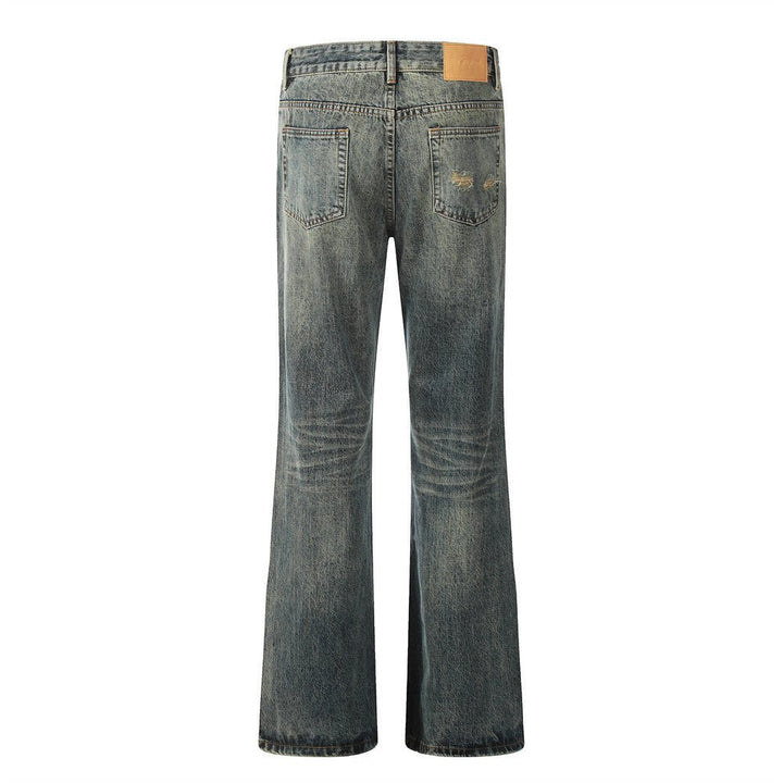 American Retro Tattered Jeans Denim Trousers Men - Street Savage CultureAmerican Retro Tattered Jeans Denim Trousers Men