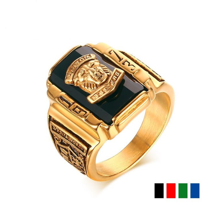 And the wind 1973 tiger Walton Navy titanium ring man personality retro ring RC - 303 - Fashion TechAnd the wind 1973 tiger Walton Navy titanium ring man personality retro ring RC - 303