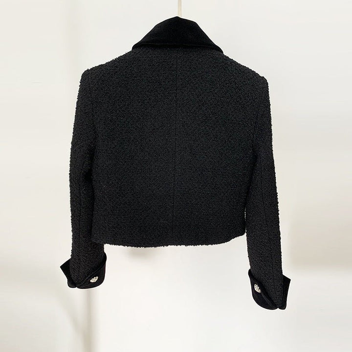 Autumn And Winter New Bow Beaded Jacket Coat - Fashion TechAutumn And Winter New Bow Beaded Jacket Coat