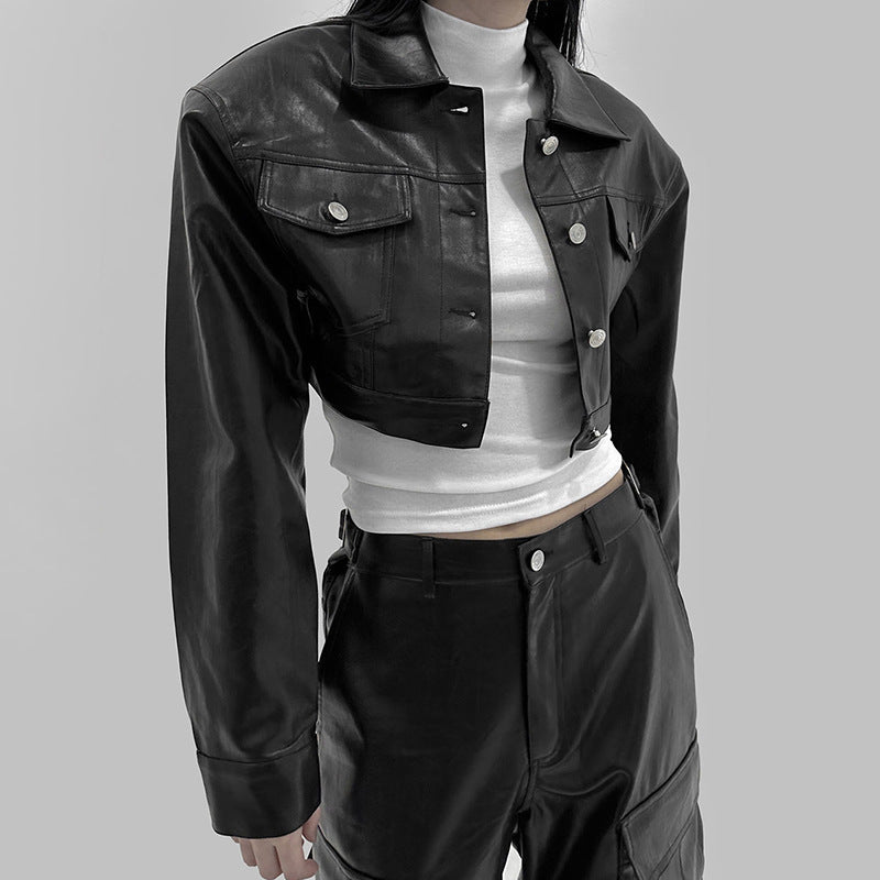 Autumn Hot Girl All - matching Biker's Leather Jacket Women - Fashion TechAutumn Hot Girl All - matching Biker's Leather Jacket Women