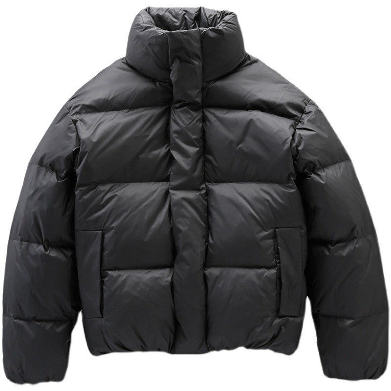 Black Stand - up Collar Down Jacket For Men - Street Savage CultureBlack Stand - up Collar Down Jacket For Men