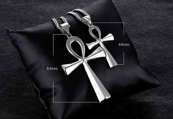 Cross - border e - commerce goods source, European and American glossy stainless steel ancient Egyptian Cross man Necklace Amulet Pendant - Fashion TechCross - border e - commerce goods source, European and American glossy stainless steel ancient Egyptian Cross man Necklace Amulet Pendant