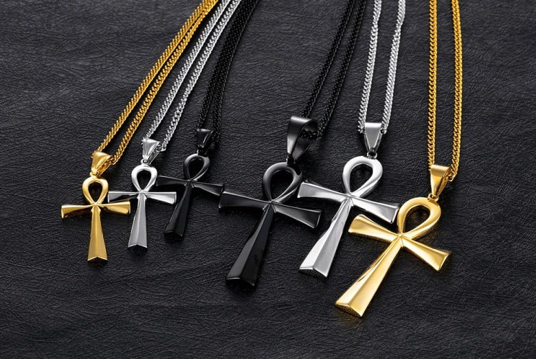 Cross - border e - commerce goods source, European and American glossy stainless steel ancient Egyptian Cross man Necklace Amulet Pendant - Fashion TechCross - border e - commerce goods source, European and American glossy stainless steel ancient Egyptian Cross man Necklace Amulet Pendant