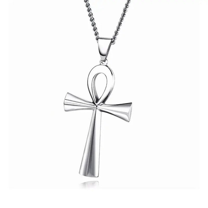 Cross - border e - commerce goods source, European and American glossy stainless steel ancient Egyptian Cross man Necklace Amulet Pendant - Fashion TechCross - border e - commerce goods source, European and American glossy stainless steel ancient Egyptian Cross man Necklace Amulet Pendant