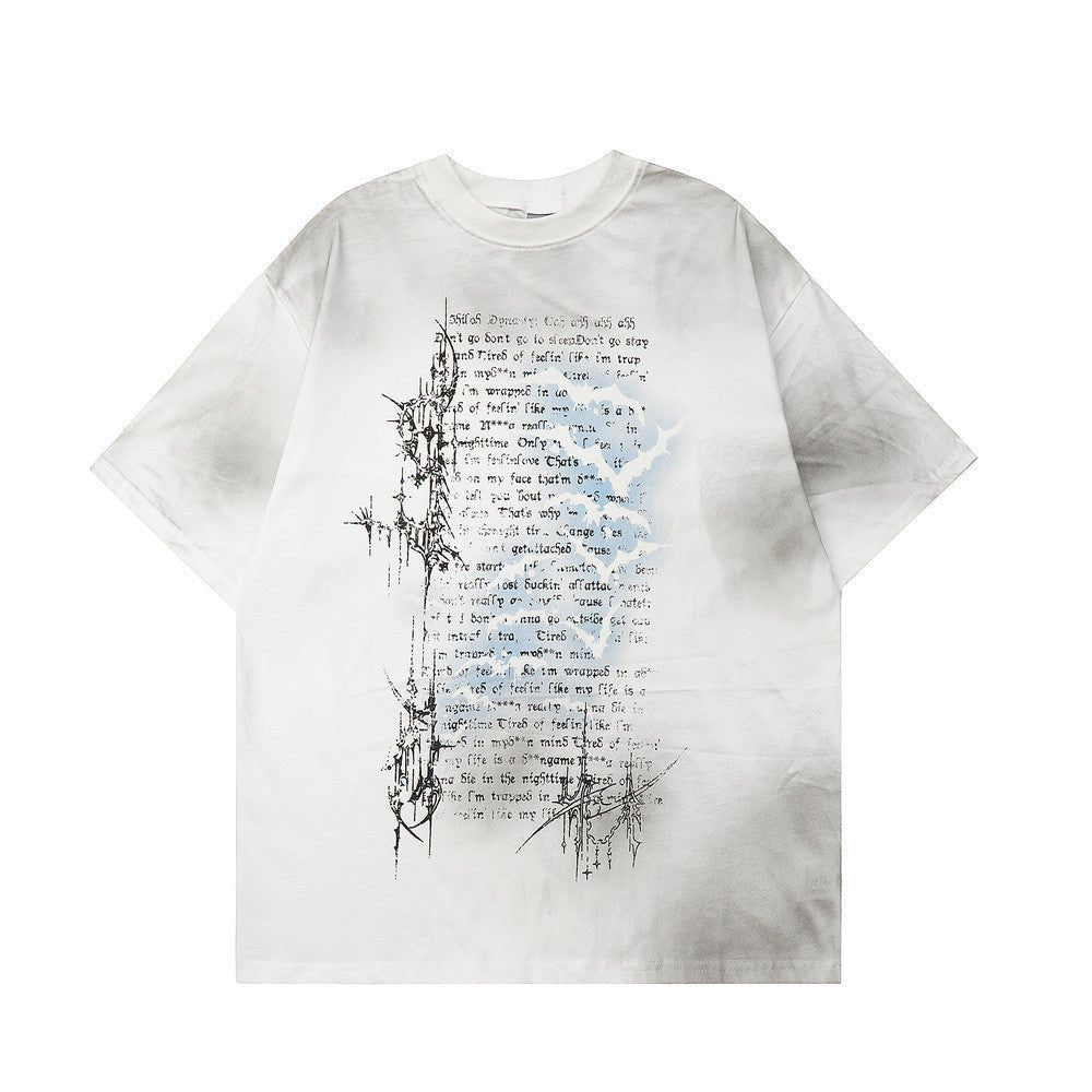 Dark Bat Letter Printed T-shirt For Men - Street Savage CultureDark Bat Letter Printed T-shirt For Men