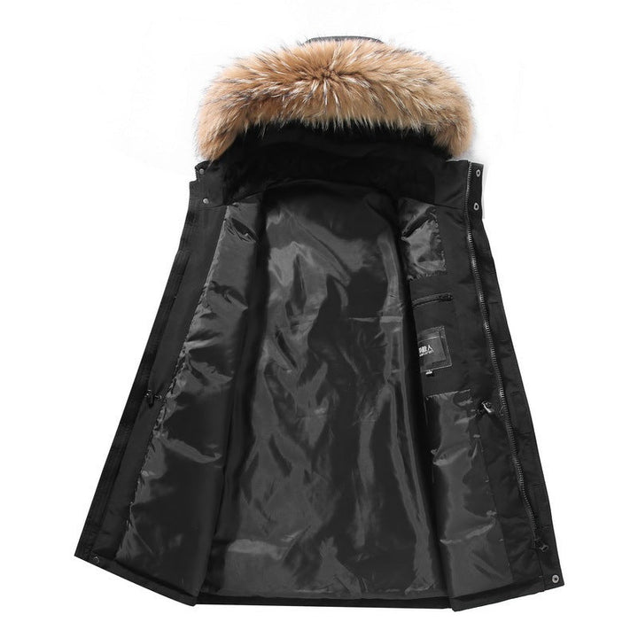 Down Jacket Mid - length Fur Collar Winter Men's Hooded Winter Clothing - Fashion TechDown Jacket Mid - length Fur Collar Winter Men's Hooded Winter Clothing