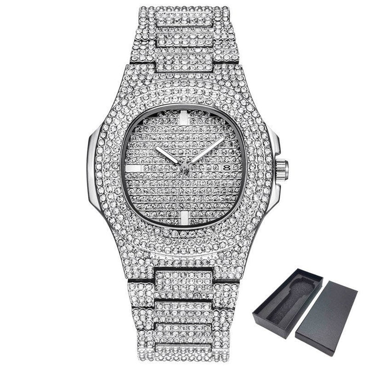 Dropshipping ICE - Out Bling Diamond Luxury Watch Men Gold Hi - Fashion TechDropshipping ICE - Out Bling Diamond Luxury Watch Men Gold Hi