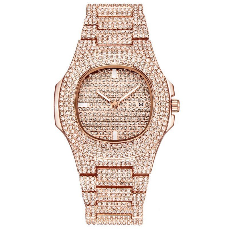 Dropshipping ICE - Out Bling Diamond Luxury Watch Men Gold Hi - Fashion TechDropshipping ICE - Out Bling Diamond Luxury Watch Men Gold Hi