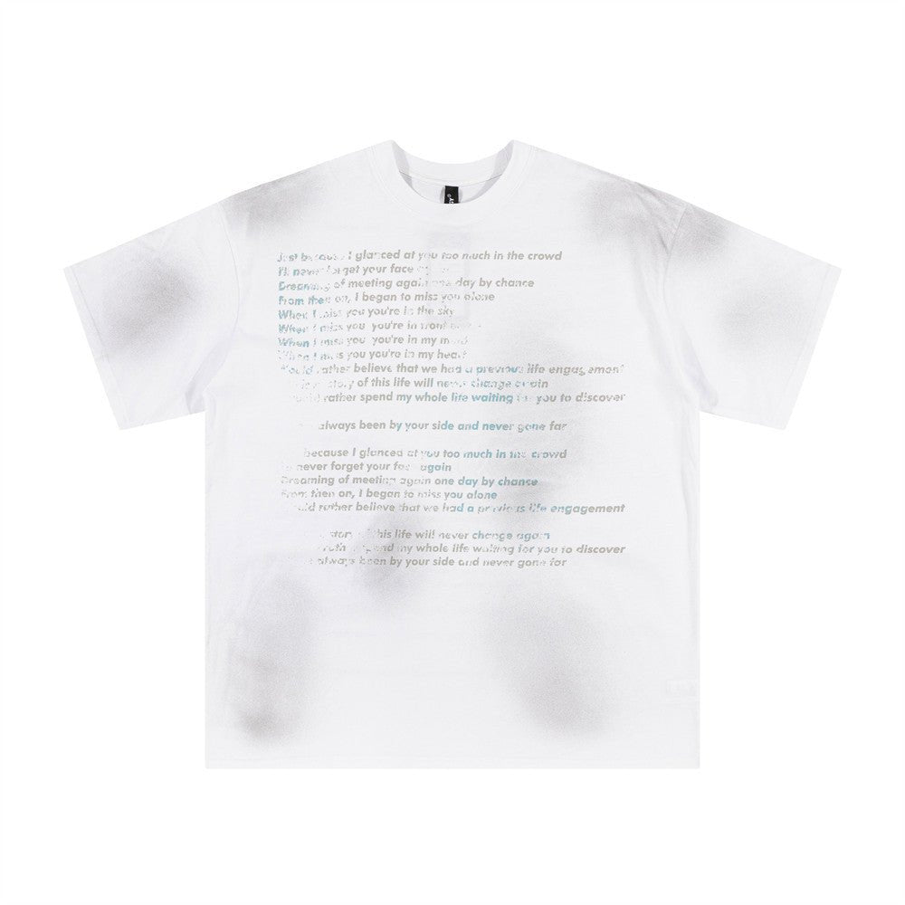 Fashion Inkjet Letter Cotton T-shirt Men - Fashion TechFashion Inkjet Letter Cotton T-shirt Men