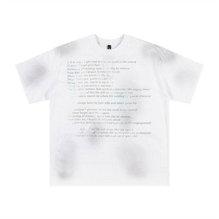 Fashion Inkjet Letter Cotton T-shirt Men - Fashion TechFashion Inkjet Letter Cotton T-shirt Men