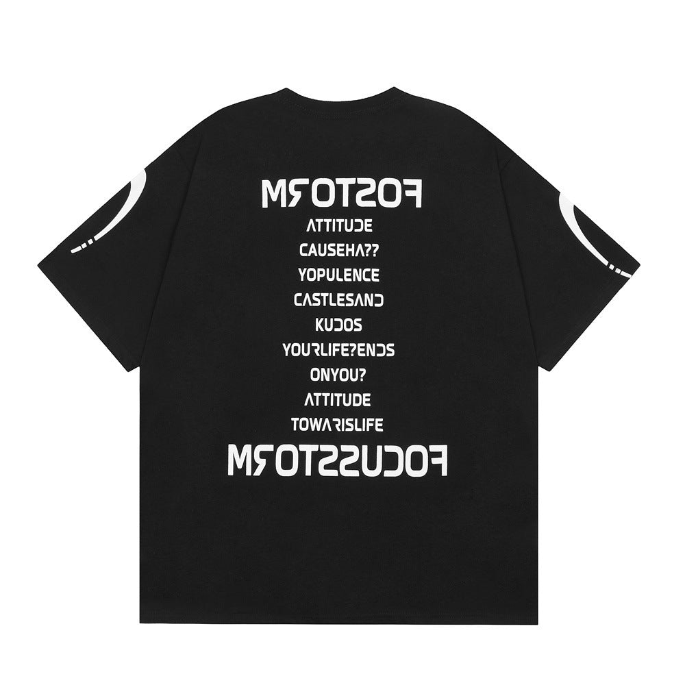 Fashion Letter Cotton T-shirt Summer Men - Fashion TechFashion Letter Cotton T-shirt Summer Men