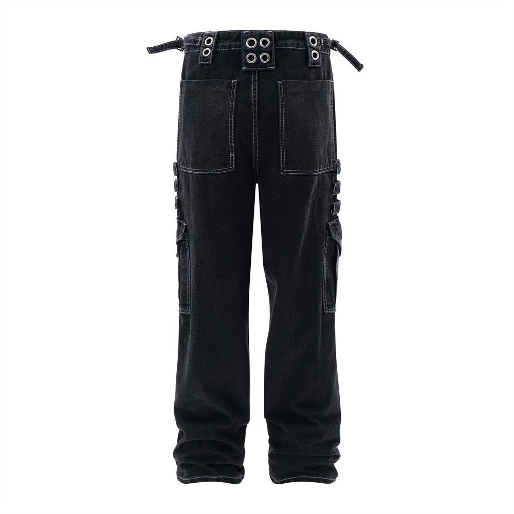 Fashion Punk Rock Cargo Jeans Men - Street Savage CultureFashion Punk Rock Cargo Jeans Men