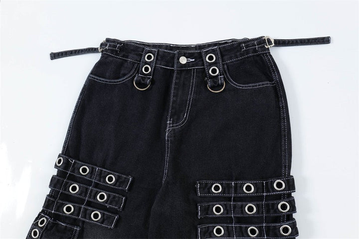 Fashion Punk Rock Cargo Jeans Men - Street Savage CultureFashion Punk Rock Cargo Jeans Men