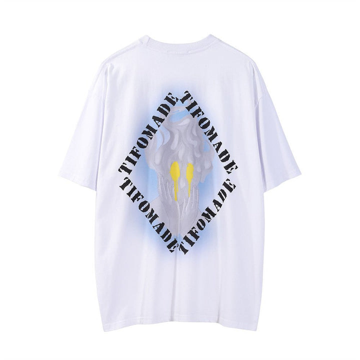 Flame Abstract Printing T-shirt Men - Fashion TechFlame Abstract Printing T-shirt Men