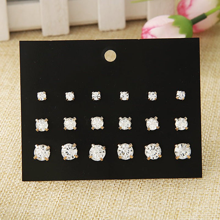 Four - claw Crystal Diamond Gold Fashionable Earrings Small Jewelry - Fashion TechFour - claw Crystal Diamond Gold Fashionable Earrings Small Jewelry