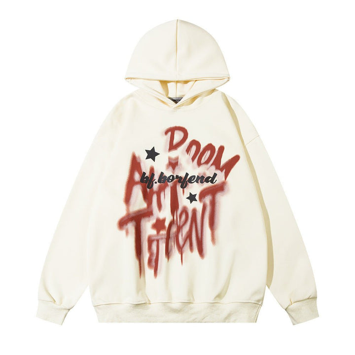 Graffiti Letter Printed Hoodie Men - Street Savage CultureGraffiti Letter Printed Hoodie Men