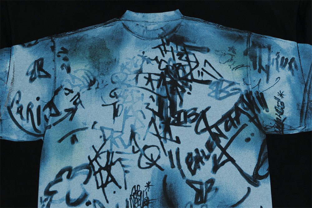 Graffiti Printing Short - sleeved T-shirt For Men - Street Savage CultureGraffiti Printing Short - sleeved T-shirt For Men