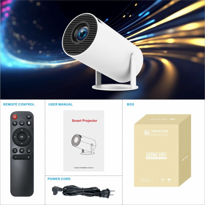 HY300 Pro Projector Home Theater Entertainment Portable Small Projector - Street Savage CultureHY300 Pro Projector Home Theater Entertainment Portable Small Projector