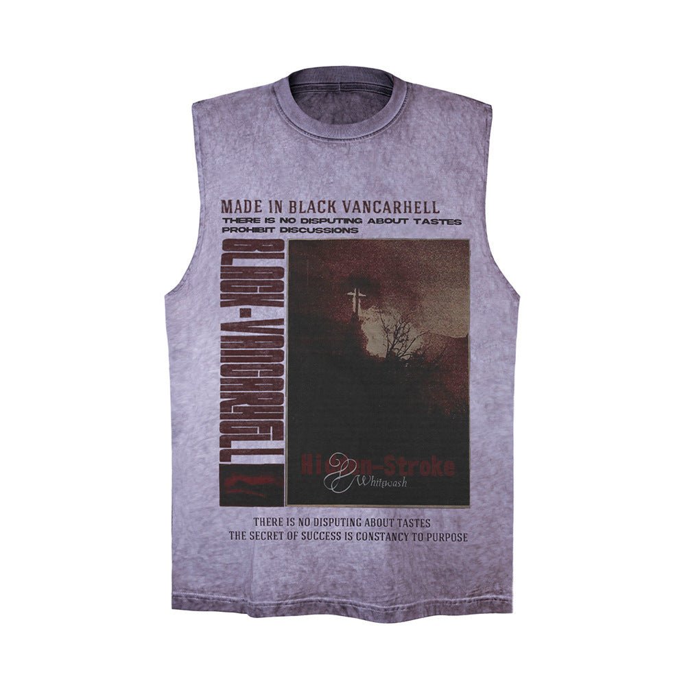 Landscape Printing Waistcoat T-shirt For Men - Fashion TechLandscape Printing Waistcoat T-shirt For Men