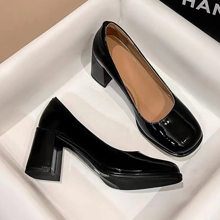 Lucyever Patent Leather Women Pumps Shoes 2025 Elegan Office Black - Street Savage CultureLucyever Patent Leather Women Pumps Shoes 2025 Elegan Office Black