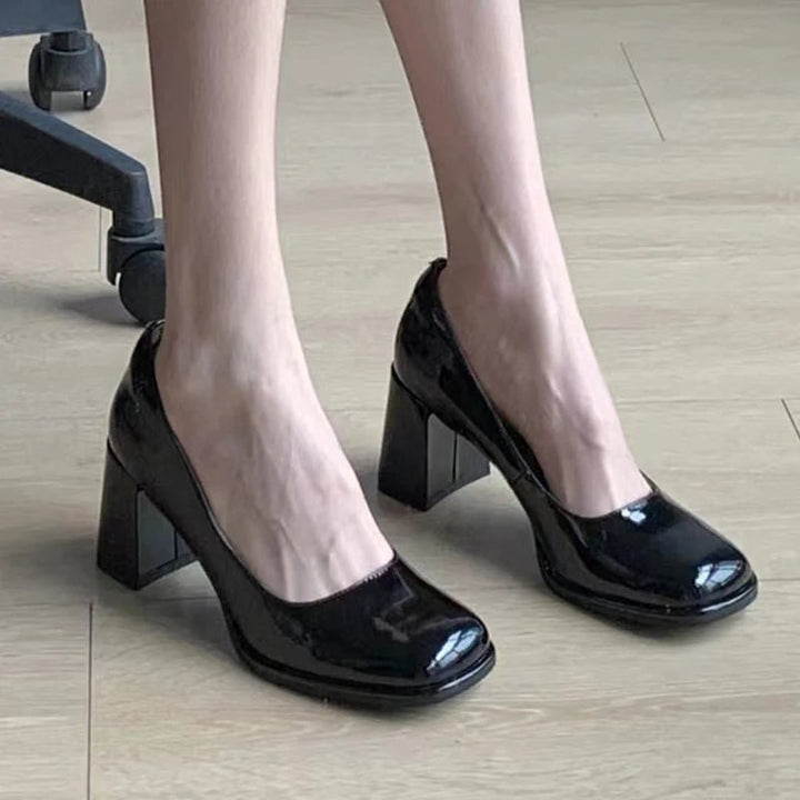 Lucyever Patent Leather Women Pumps Shoes 2025 Elegan Office Black - Street Savage CultureLucyever Patent Leather Women Pumps Shoes 2025 Elegan Office Black