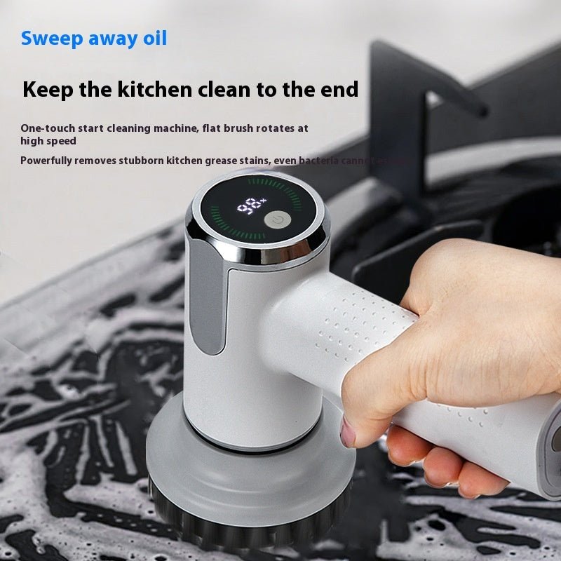 Multifunctional Smart Display Electric Cleaning Brush Wireless Kitchen Sink Cleaning Brush Waterproof Electric Pot Brush Cleaning Tool - Street Savage CultureMultifunctional Smart Display Electric Cleaning Brush Wireless Kitchen Sink Cleaning Brush Waterproof Electric Pot Brush Cleaning Tool