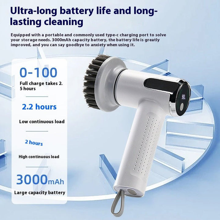 Multifunctional Smart Display Electric Cleaning Brush Wireless Kitchen Sink Cleaning Brush Waterproof Electric Pot Brush Cleaning Tool - Street Savage CultureMultifunctional Smart Display Electric Cleaning Brush Wireless Kitchen Sink Cleaning Brush Waterproof Electric Pot Brush Cleaning Tool