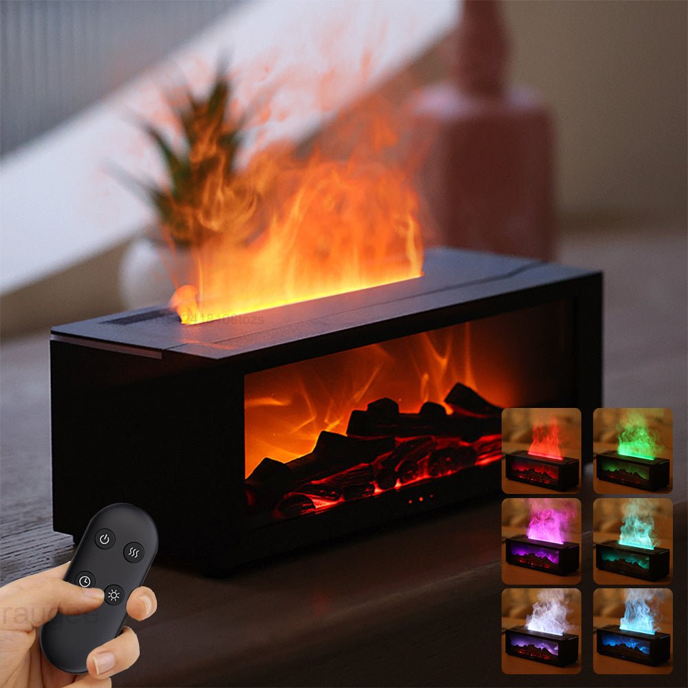 New Flame Aromatherapy Machine Colorful Essential Oil Diffuser Home Large Fog Volume Flame Humidifier 3D Flame Fireplace Machine - Street Savage CultureNew Flame Aromatherapy Machine Colorful Essential Oil Diffuser Home Large Fog Volume Flame Humidifier 3D Flame Fireplace Machine