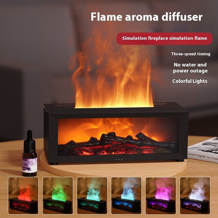 New Flame Aromatherapy Machine Colorful Essential Oil Diffuser Home Large Fog Volume Flame Humidifier 3D Flame Fireplace Machine - Street Savage CultureNew Flame Aromatherapy Machine Colorful Essential Oil Diffuser Home Large Fog Volume Flame Humidifier 3D Flame Fireplace Machine