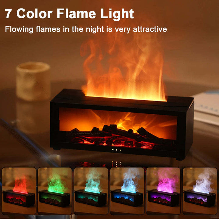 New Flame Aromatherapy Machine Colorful Essential Oil Diffuser Home Large Fog Volume Flame Humidifier 3D Flame Fireplace Machine - Street Savage CultureNew Flame Aromatherapy Machine Colorful Essential Oil Diffuser Home Large Fog Volume Flame Humidifier 3D Flame Fireplace Machine