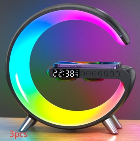 New Intelligent G Shaped LED Lamp Bluetooth Speake Wireless Charger Atmosphere Lamp App Control For Bedroom Home Decor - Street Savage CultureNew Intelligent G Shaped LED Lamp Bluetooth Speake Wireless Charger Atmosphere Lamp App Control For Bedroom Home Decor