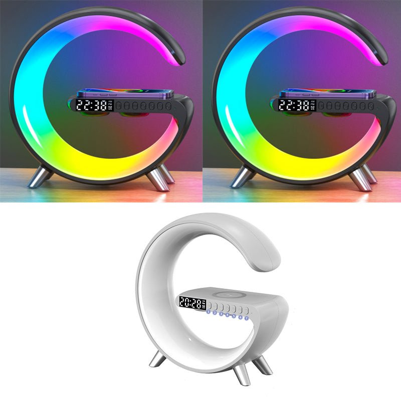 New Intelligent G Shaped LED Lamp Bluetooth Speake Wireless Charger Atmosphere Lamp App Control For Bedroom Home Decor - Street Savage CultureNew Intelligent G Shaped LED Lamp Bluetooth Speake Wireless Charger Atmosphere Lamp App Control For Bedroom Home Decor