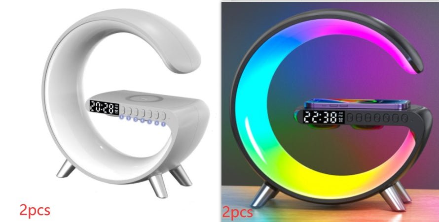 New Intelligent G Shaped LED Lamp Bluetooth Speake Wireless Charger Atmosphere Lamp App Control For Bedroom Home Decor - Street Savage CultureNew Intelligent G Shaped LED Lamp Bluetooth Speake Wireless Charger Atmosphere Lamp App Control For Bedroom Home Decor