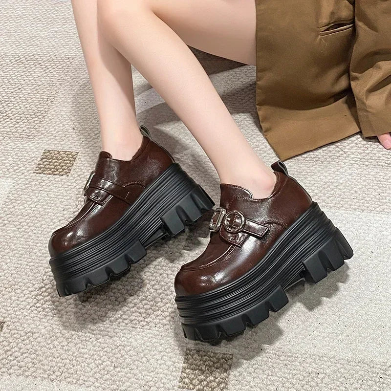 New Patent Leather Spring High Brand Autumn Platform Wedge Women - Street Savage CultureNew Patent Leather Spring High Brand Autumn Platform Wedge Women