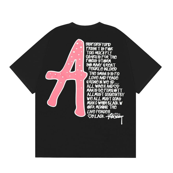 Niche English Letter Printed T-shirt For Men - Street Savage CultureNiche English Letter Printed T-shirt For Men