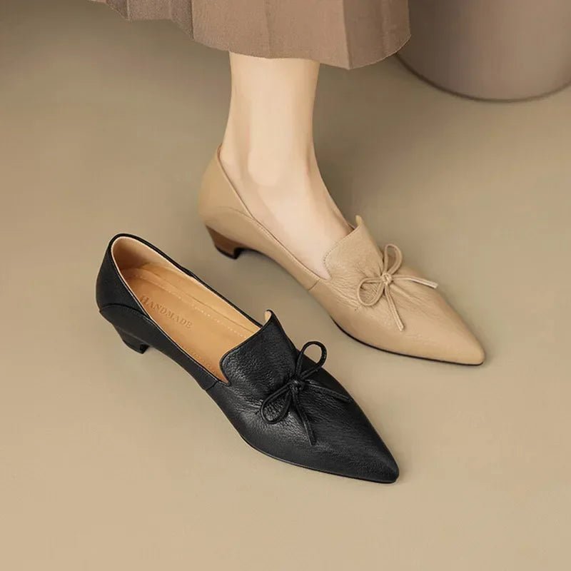 Office Lady Elegant Black Shoes Women's Pointed Toe Mid Heels 2025 - Street Savage CultureOffice Lady Elegant Black Shoes Women's Pointed Toe Mid Heels 2025