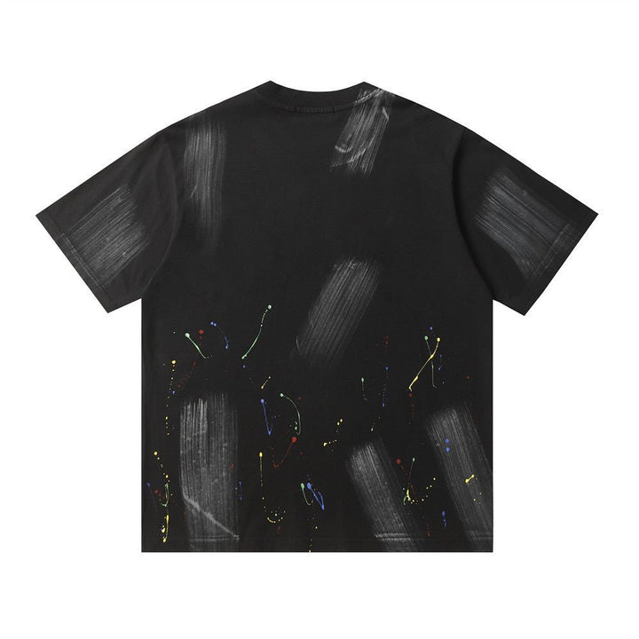 Paint Splash Short - sleeved T-shirt For Men - Street Savage CulturePaint Splash Short - sleeved T-shirt For Men