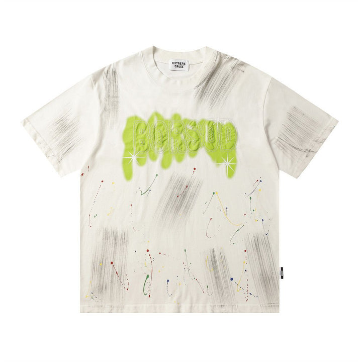 Paint Splash Short - sleeved T-shirt For Men - Street Savage CulturePaint Splash Short - sleeved T-shirt For Men