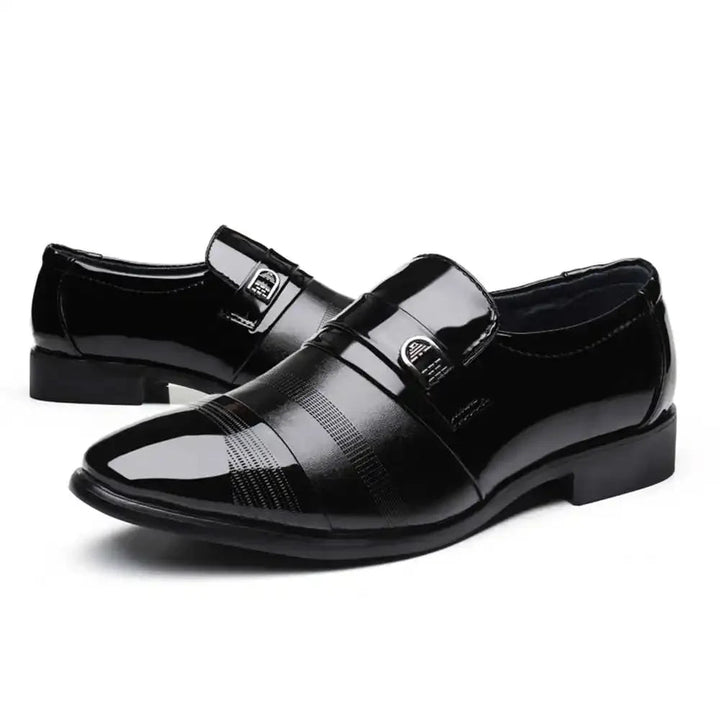 Patent Leather Laceless Cheap Man Shoes Heels Elegant Blue Shoes - Street Savage CulturePatent Leather Laceless Cheap Man Shoes Heels Elegant Blue Shoes