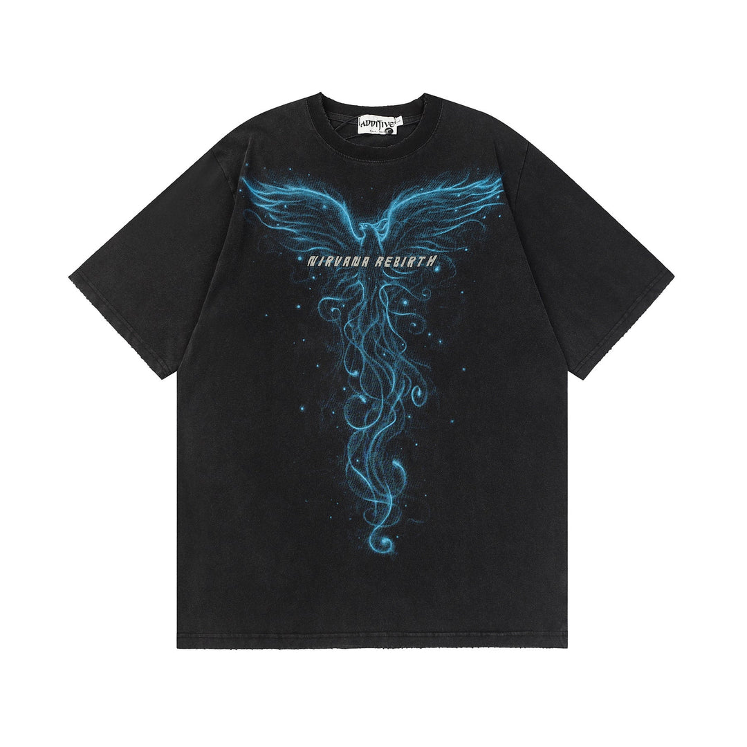 Phantom Phoenix Printed Short Sleeved T-shirt For Men - Street Savage CulturePhantom Phoenix Printed Short Sleeved T-shirt For Men