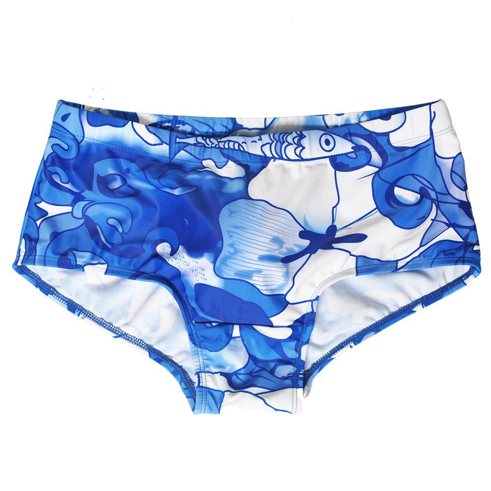 Printed Fashion Boxer Swimming Trunks For Men - Fashion TechPrinted Fashion Boxer Swimming Trunks For Men