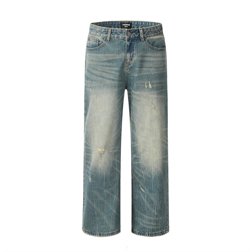 Retro Distressed Jeans For Men - Street Savage CultureRetro Distressed Jeans For Men