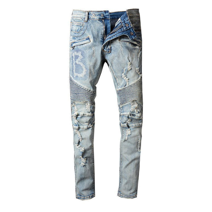 Ripped Biker Jeans - Street Savage CultureRipped Biker Jeans