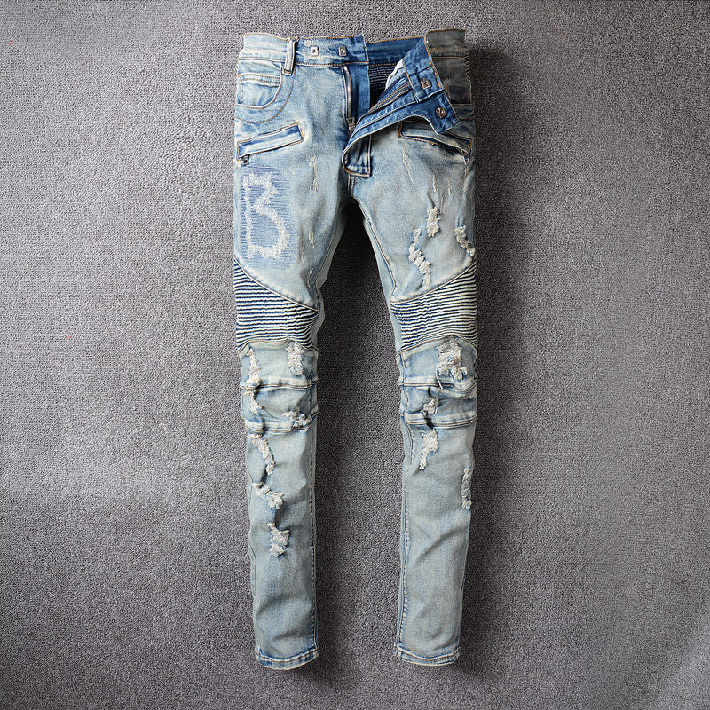 Ripped Biker Jeans - Street Savage CultureRipped Biker Jeans