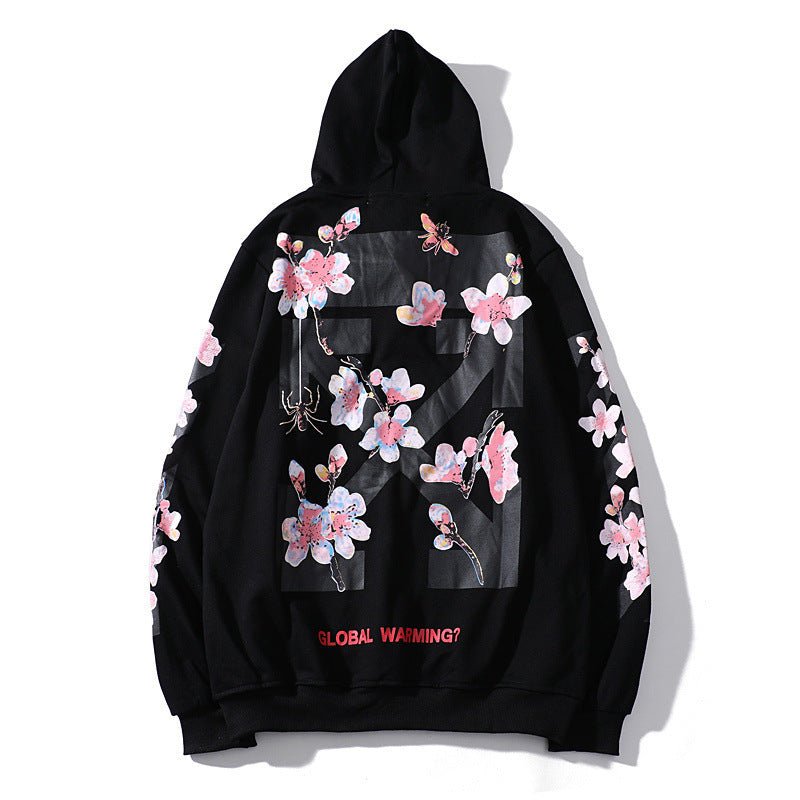 Sakura Arrow Print Hooded Hoodie for Men and Women - Street Savage CultureSakura Arrow Print Hooded Hoodie for Men and Women