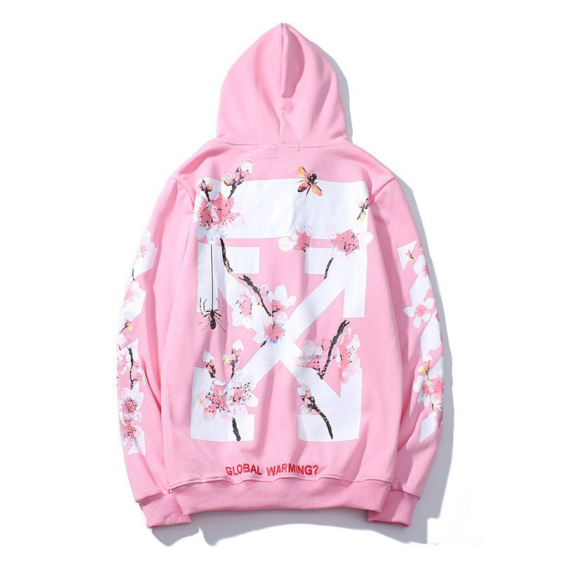 Sakura Arrow Print Hooded Hoodie for Men and Women - Street Savage CultureSakura Arrow Print Hooded Hoodie for Men and Women